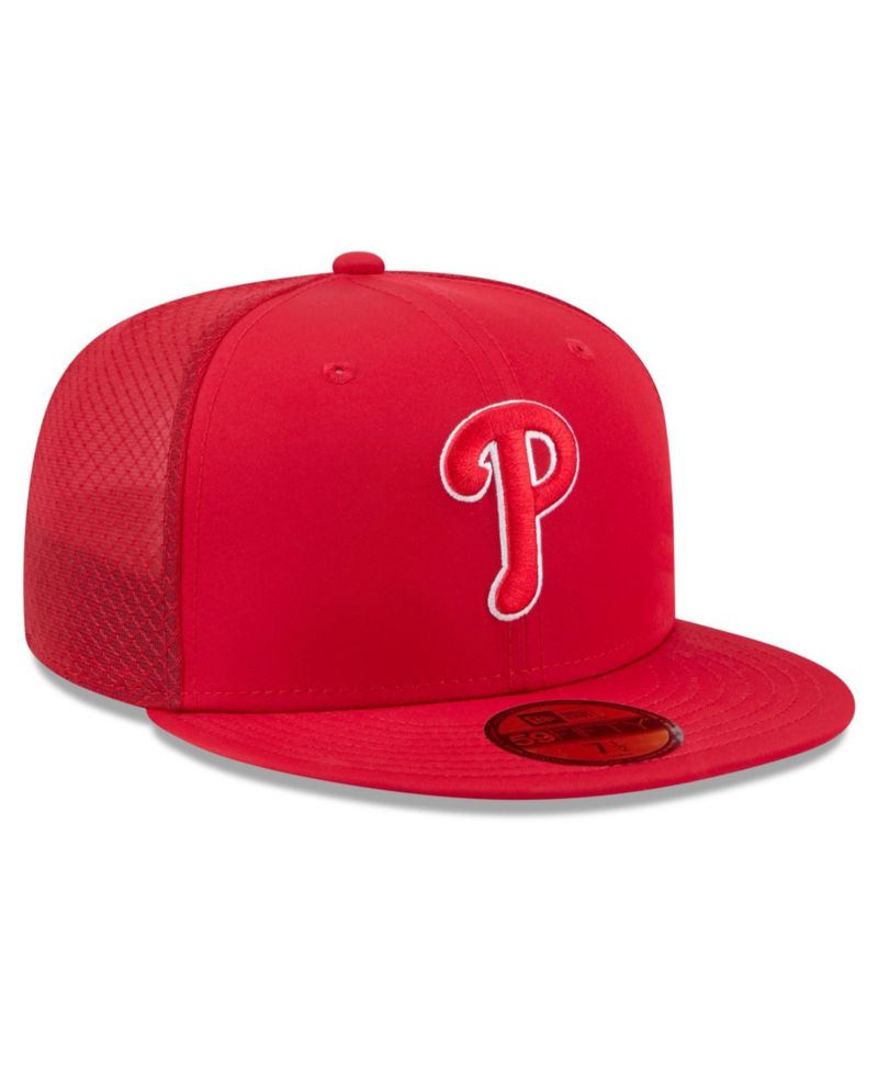 Big Boys and Girls Philadelphia Phillies Batting Practice 59FIFTY Flat Bill Fitted Hat