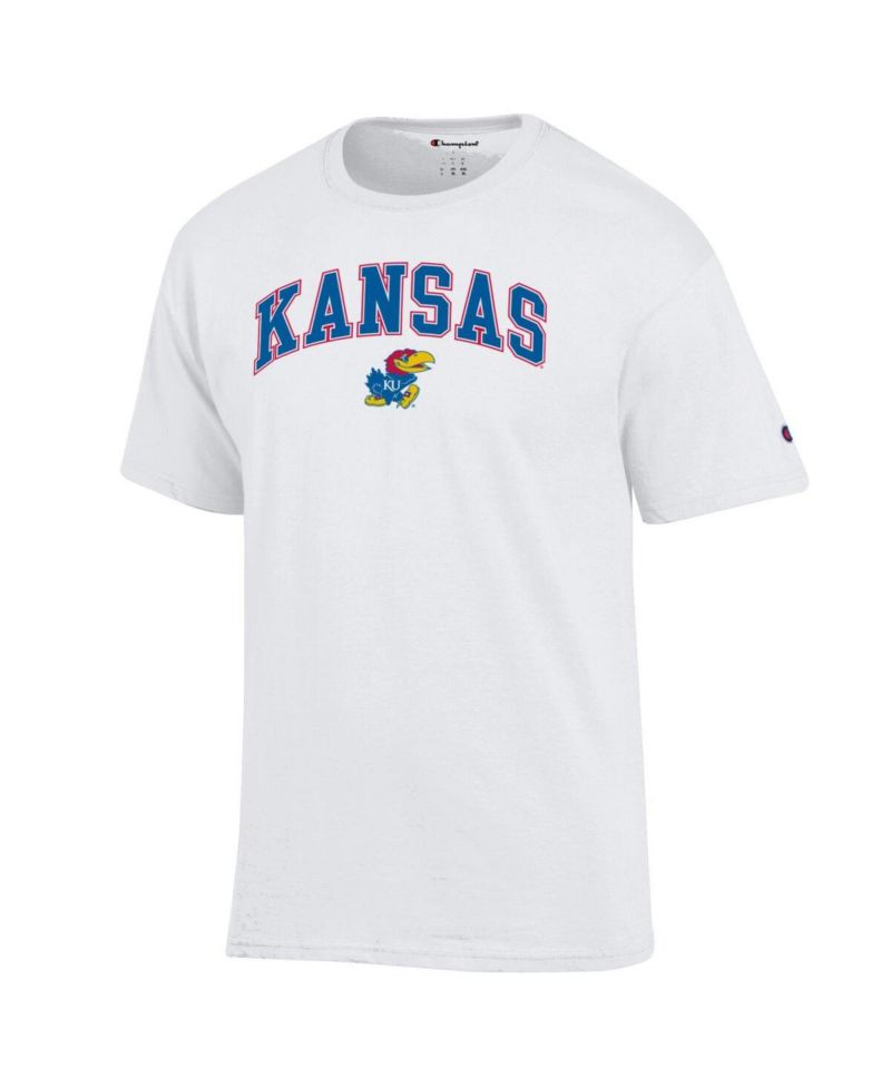 Men's Charcoal Kansas Jayhawks Arched Logo T-Shirt