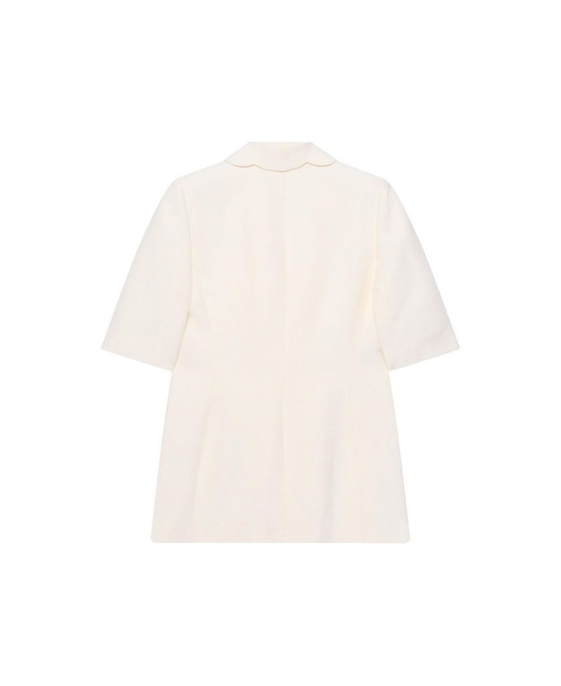 Women's Scallop Short Sleeve Blazer