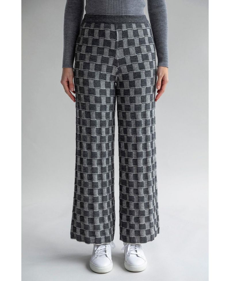 Women's Zoe Checkered Knit Trousers