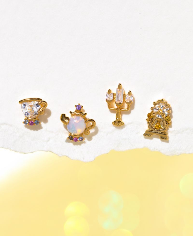 Crystal Multi-Color Disney Princess Be Our Guest Stud Earring Set