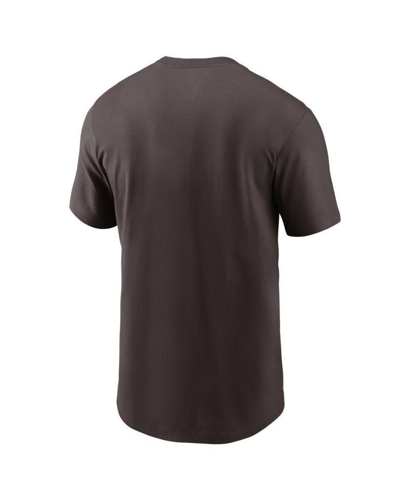 Men's Brown Cleveland Browns Primetime Wordmark Essential T-Shirt