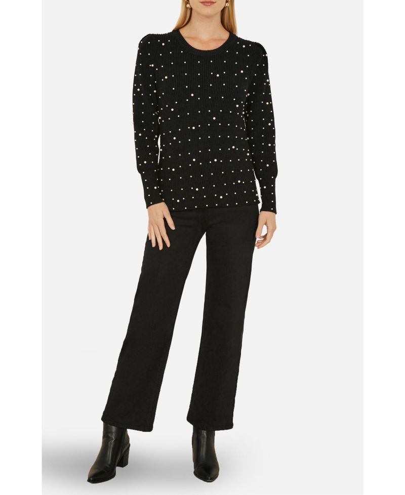 Women's All Over Bead Knitted Jumper