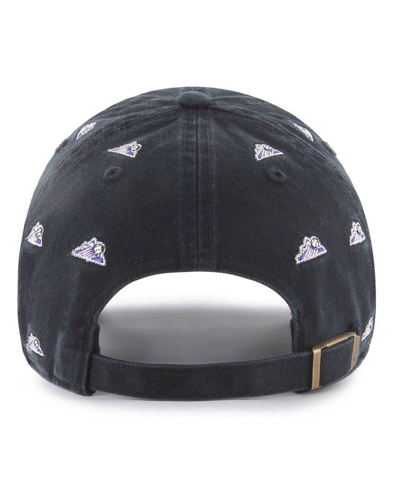 Women's Black Colorado Rockies Confetti Clean Up Adjustable Hat