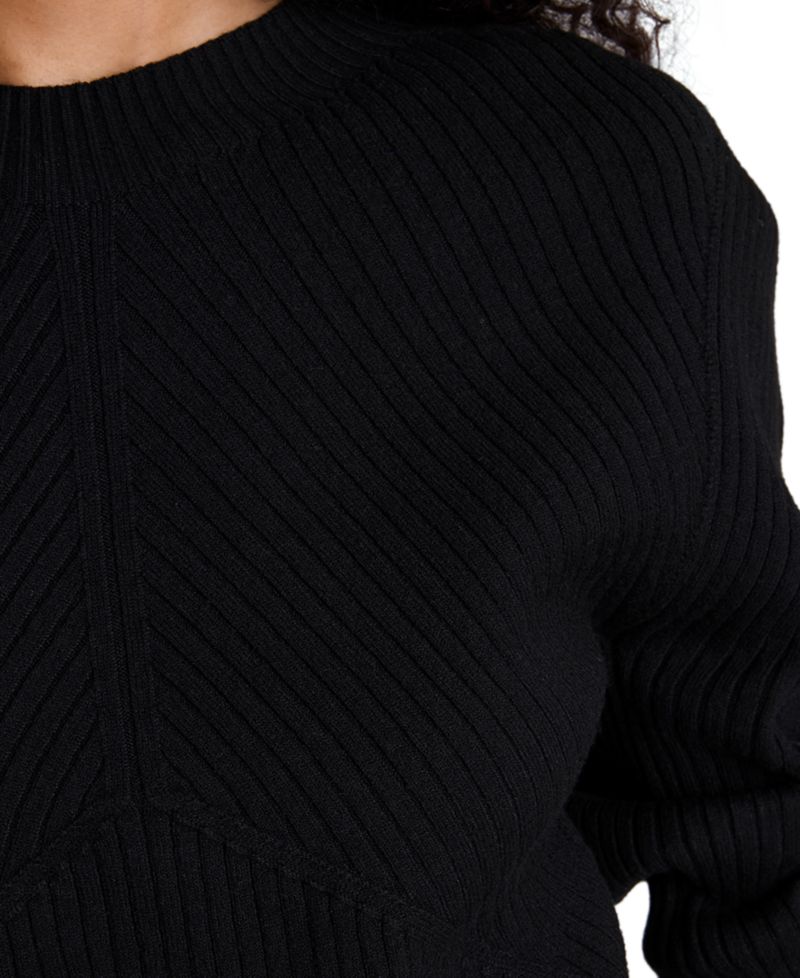 Women's Traveling Rib Seamless Mock Neck Pullover