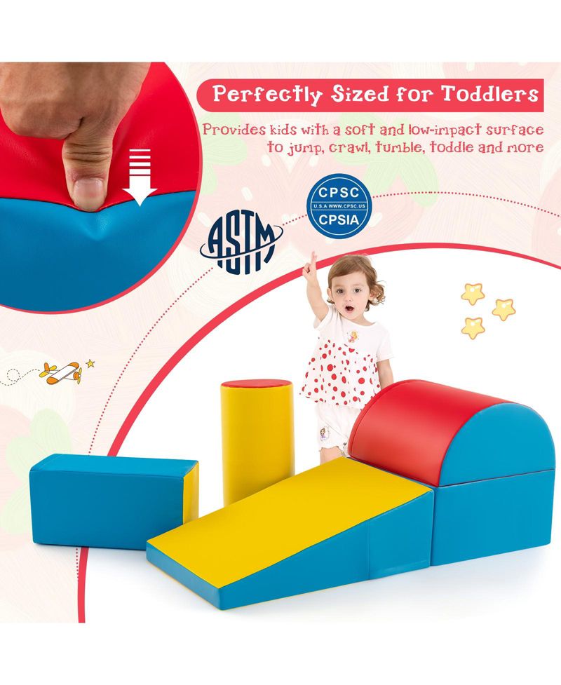Toddler Climb and Crawl 5-Piece Foam Block Playset