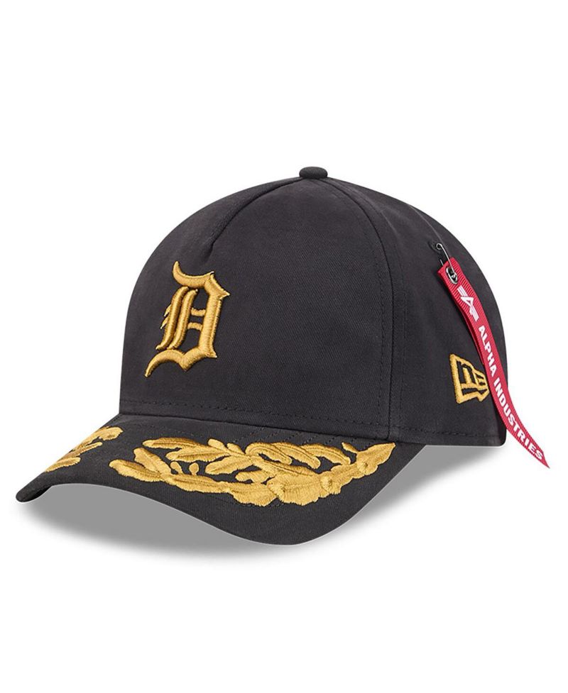 Men's Black Detroit Tigers A-Frame 9FORTY Adjustable Hat
