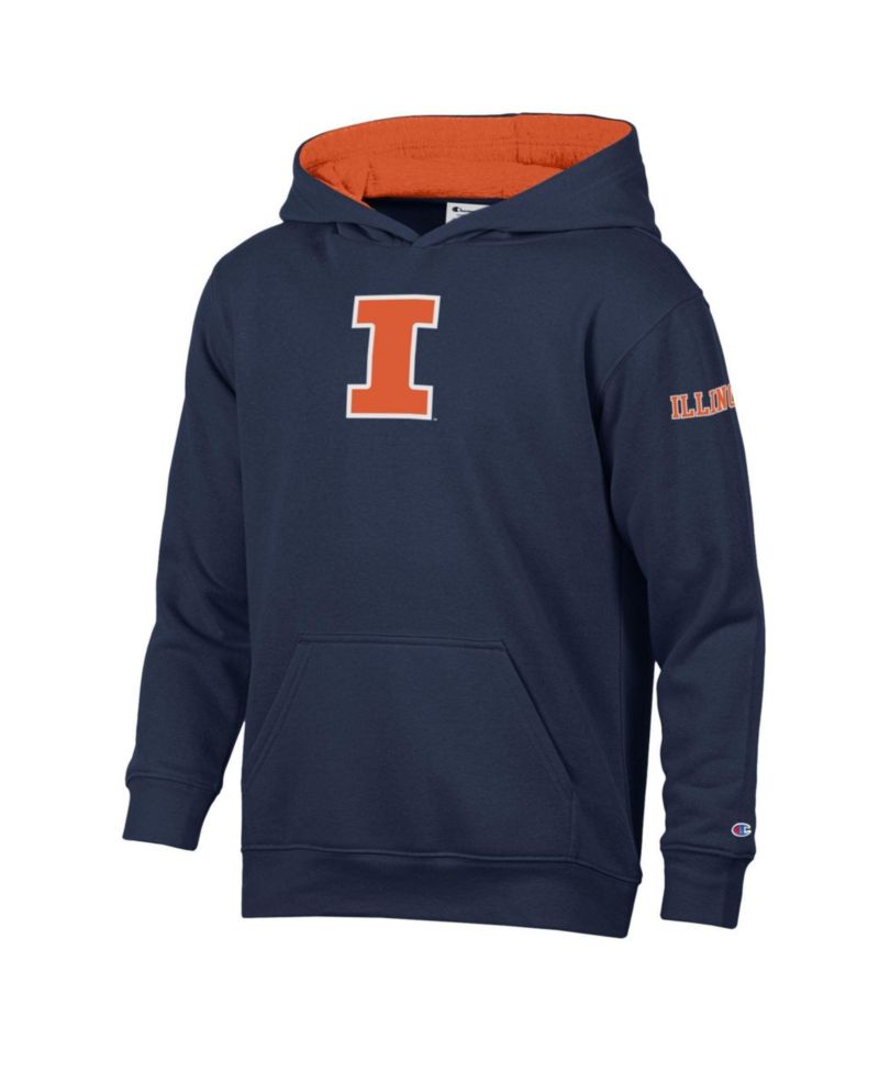 Big Boys and Girls Navy Illinois Fighting Illini Fleece Hoodie