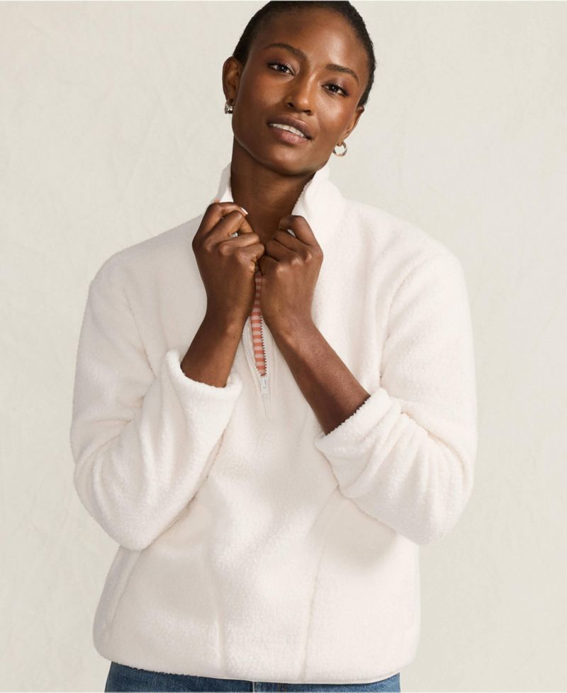 Women's Half Zip Cozy High Pile Fleece Pullover