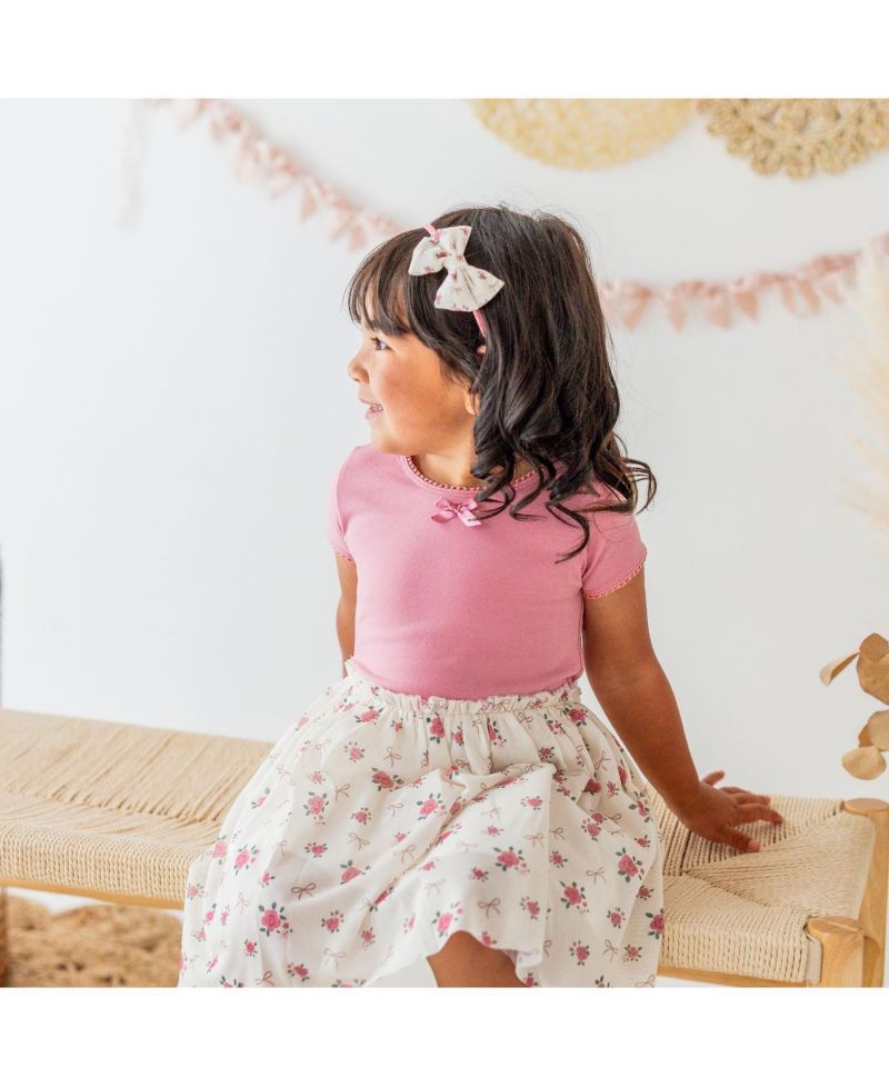 Girl's (5-8) Coquette Short Sleeve Tutu Dress