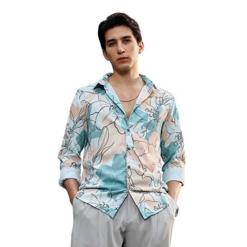Men's Botanical-Outline Imprint Shirt