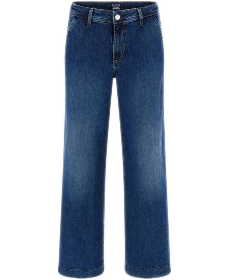 Women's Zoya Wide-Leg Faded High-Rise Jeans