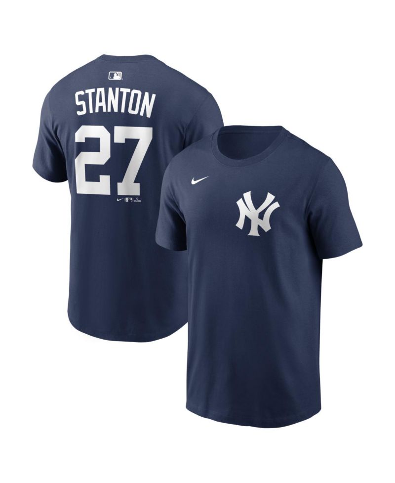 Men's Giancarlo Stanton Navy New York Yankees Home Name & Number T-Shirt