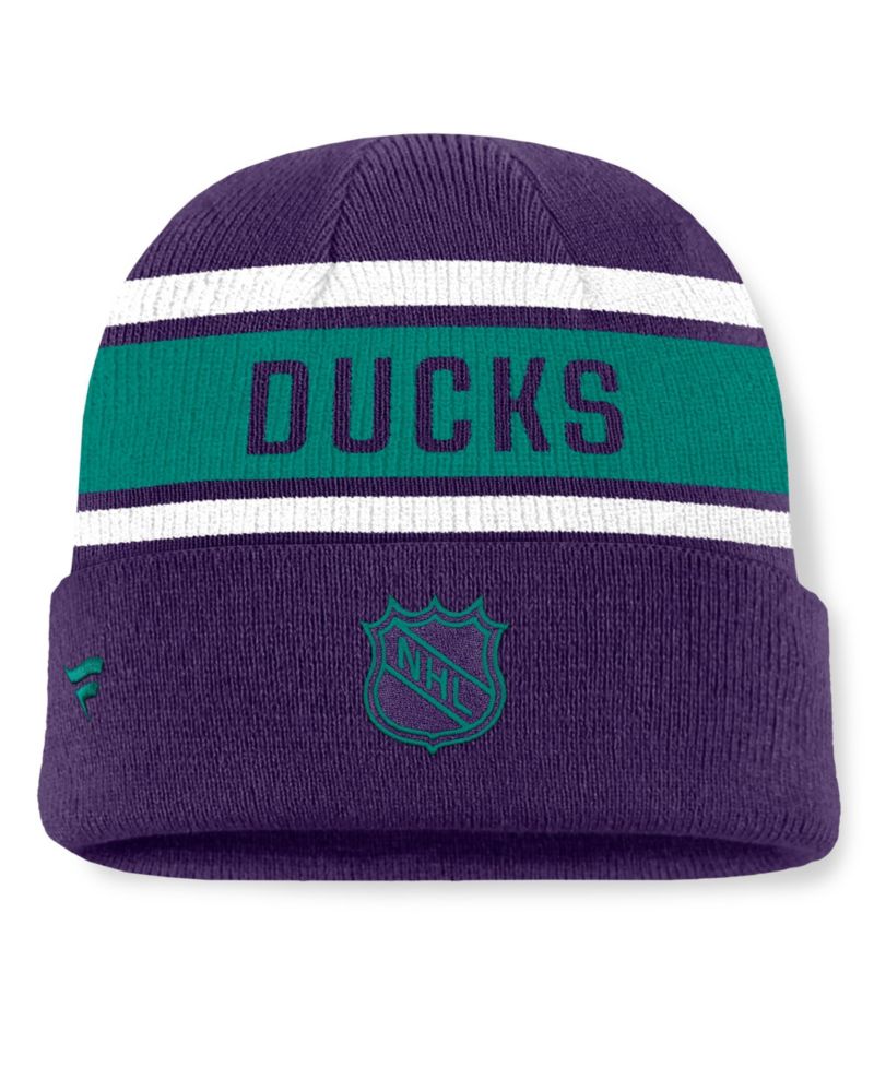 Men's Purple/Teal Anaheim Ducks Heritage Cuffed Knit Hat