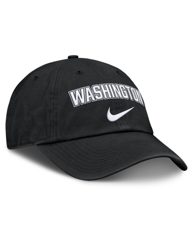 Men's Black Washington Nationals Primetime Club Adjustable Hat
