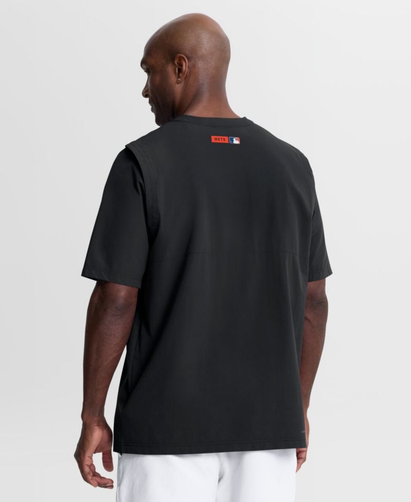 Men's Black New York Mets Authentic Collection Dri-FIT Quarter-Zip Windshirt