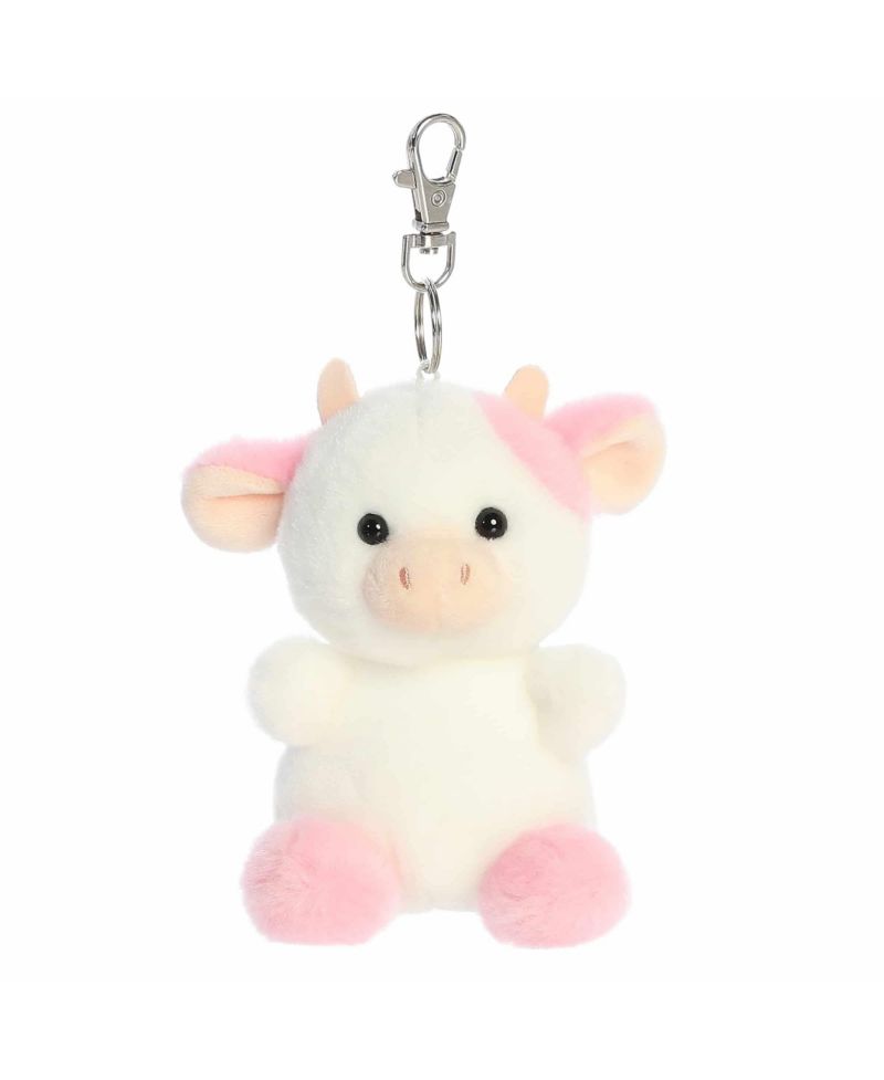 Mini Belle Strawberry Cow Palm Pals Adorable Clip-On White 4