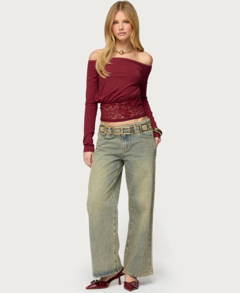 Women's Dorona Lacey Off Shoulder Top