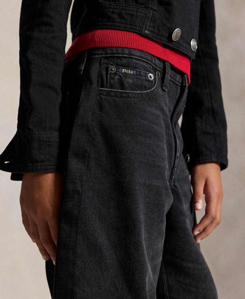 Girls' 7-16 Relaxed Curved-Tapered Denim Jeans