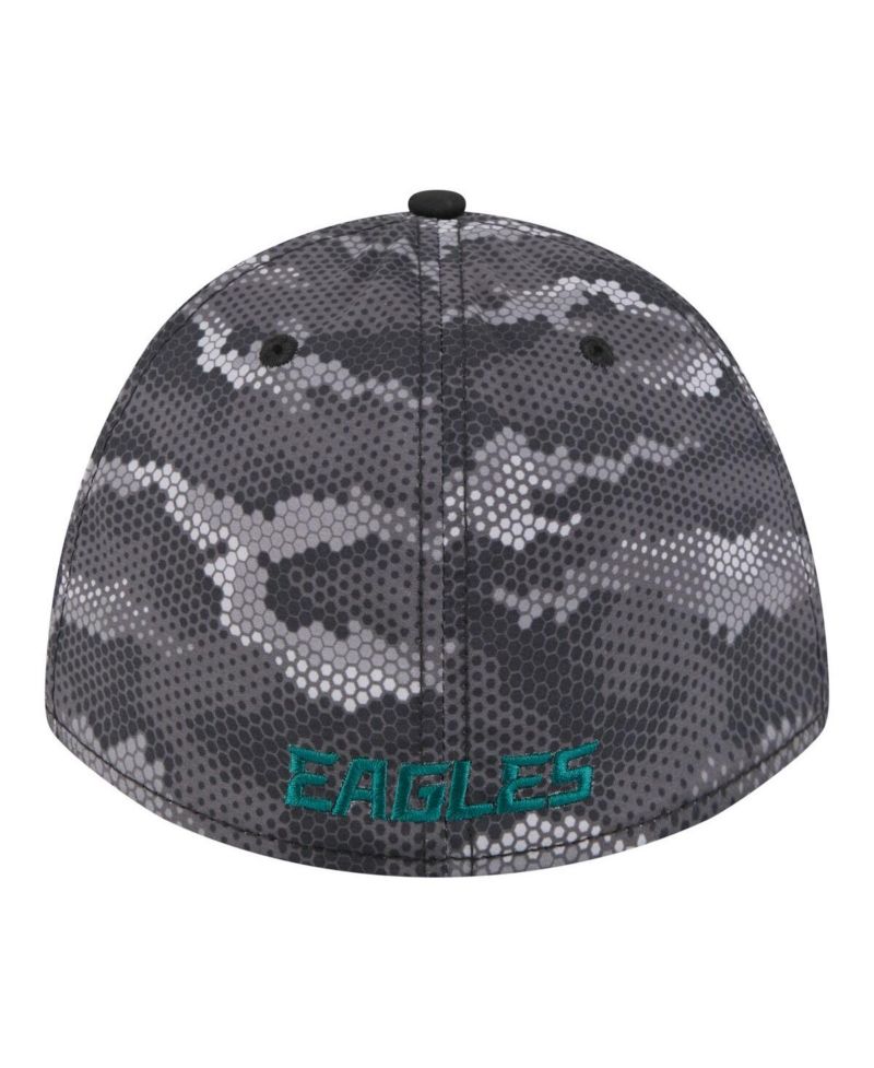 Men's Black Philadelphia Eagles Camo A-Frame 39THIRTY Flex Hat
