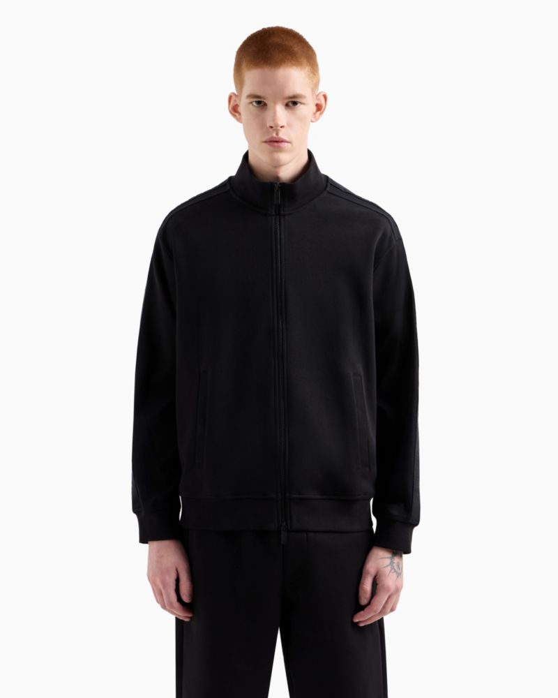 Men's Regular-Fit Logo Tape Full-Zip Track Jacket