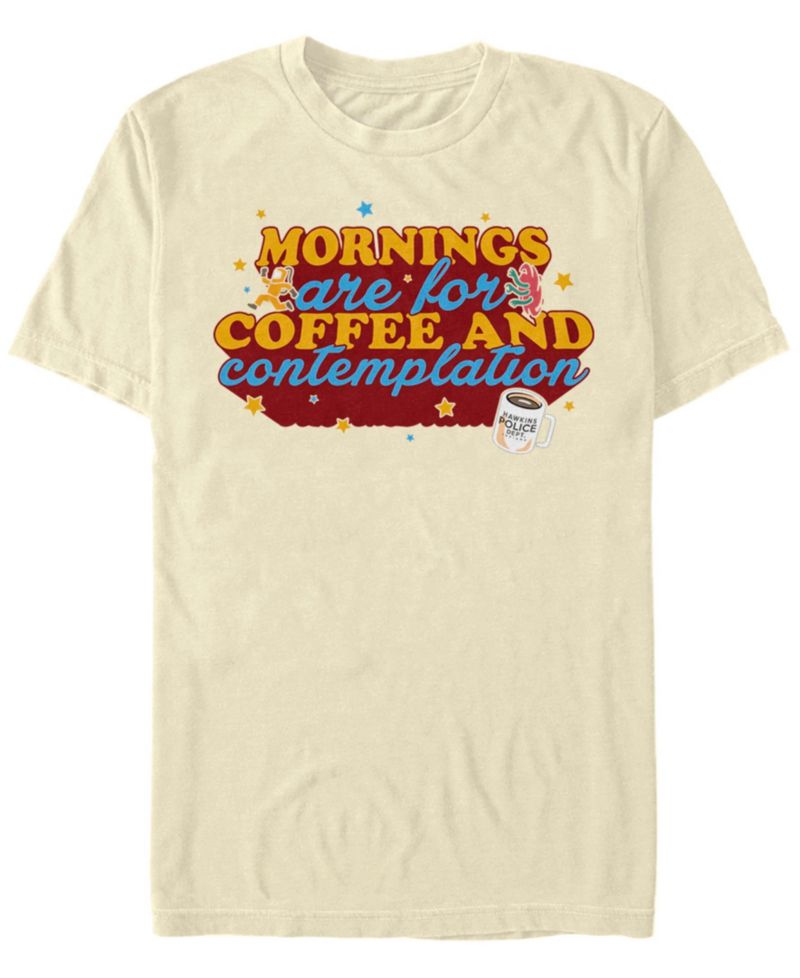 Stranger Things Men's Coffee and Contemplation Typographic Short Sleeve T-Shirt