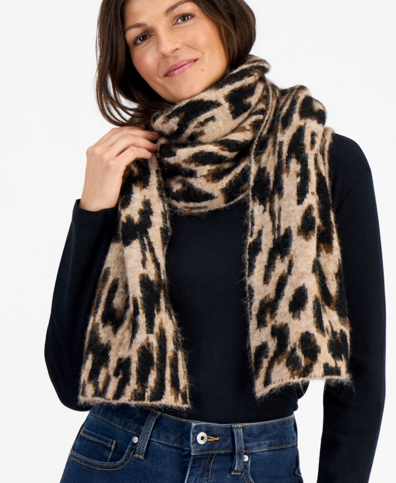 Women's Leopard-Print Scarf