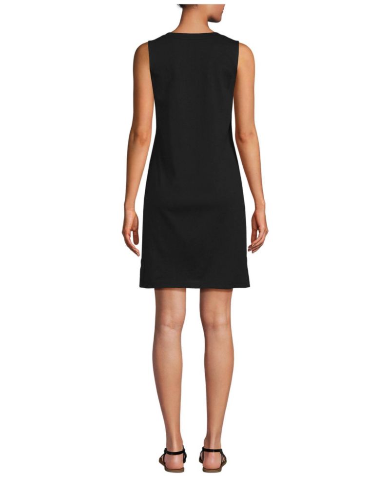 Women's Cotton Jersey Notch Neck Dress