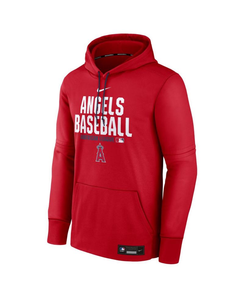 Men's Red Los Angeles Angels Authentic Collection Therma-FIT Hoodie