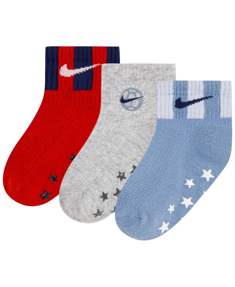 Baby and Toddler Boys' 6M-4T Waffle Gripper Socks, 3-Pack