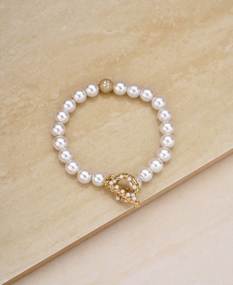 Pearl Beaded Toggle Bracelet