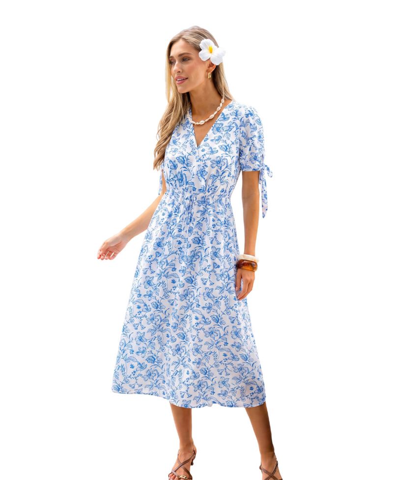 Women's Soft Launch Floral Maxi A-Line Dress