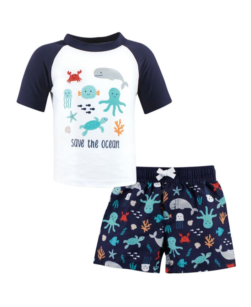 Swim Rashguard Set, Sea Characters