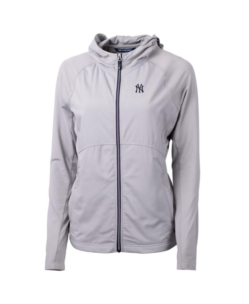 Women's Gray New York Yankees Adapt Eco Knit Full-Zip Jacket