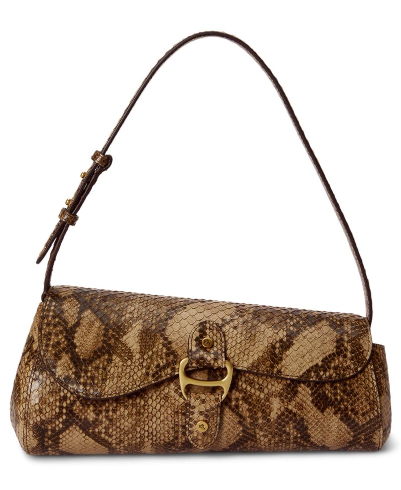 Tasha Embossed Leather East-West Small Shoulder Bag