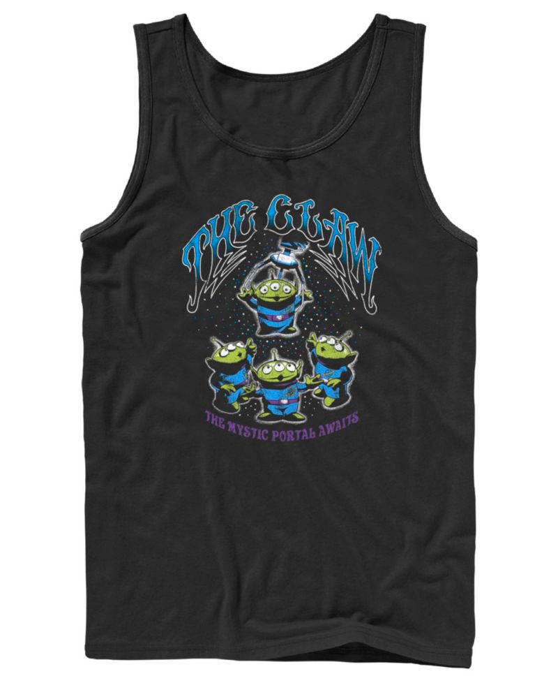 Men's Disney Pixar Toy Story Pizza Planet Alien Mystic Portal Graphic Tank Top