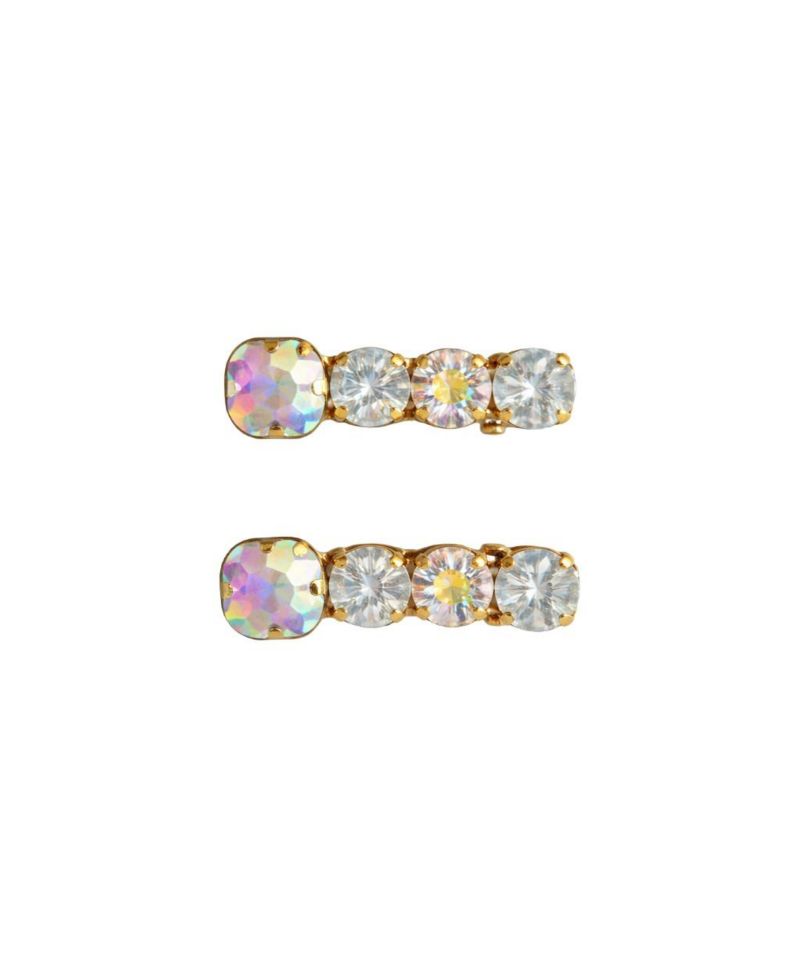 Women's Small Barrette Hair Clip - White