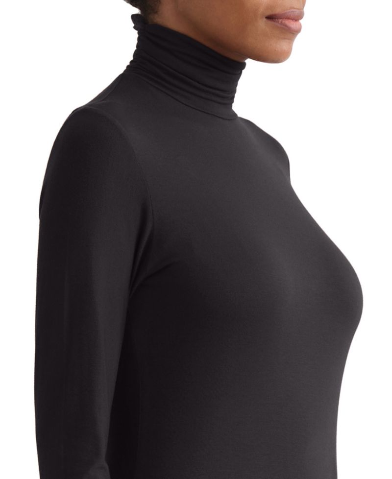 Women's Shirred Pullover Turtleneck Top