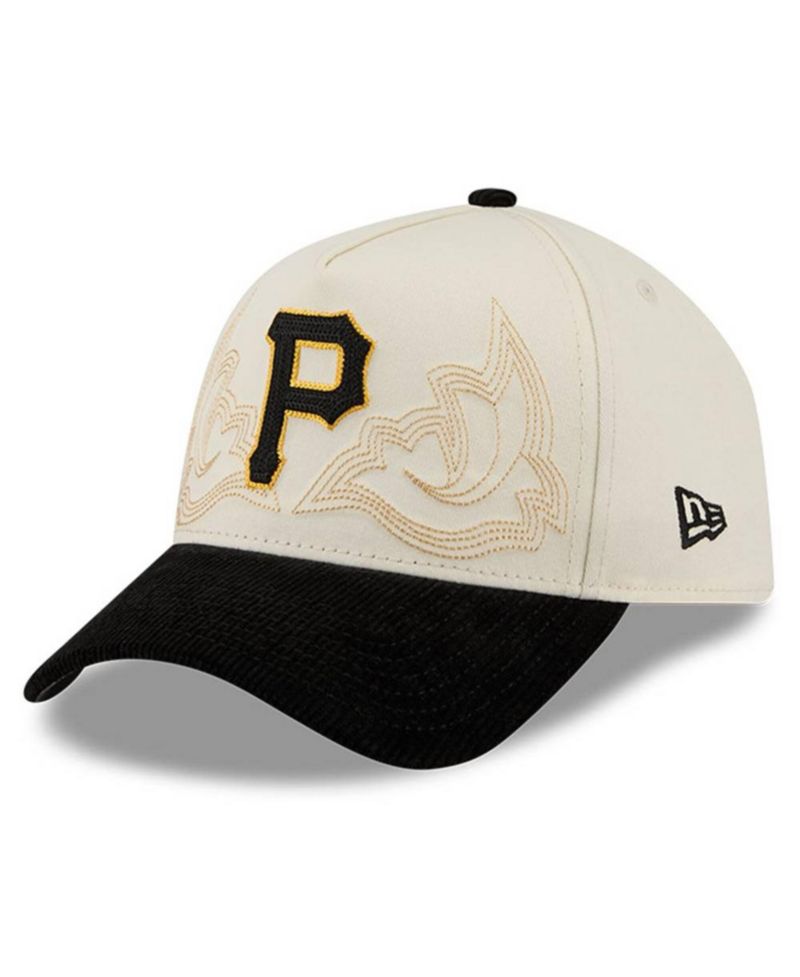 Men's Stone Pittsburgh Pirates Western Stitch 9FORTY A-Frame Adjustable Hat