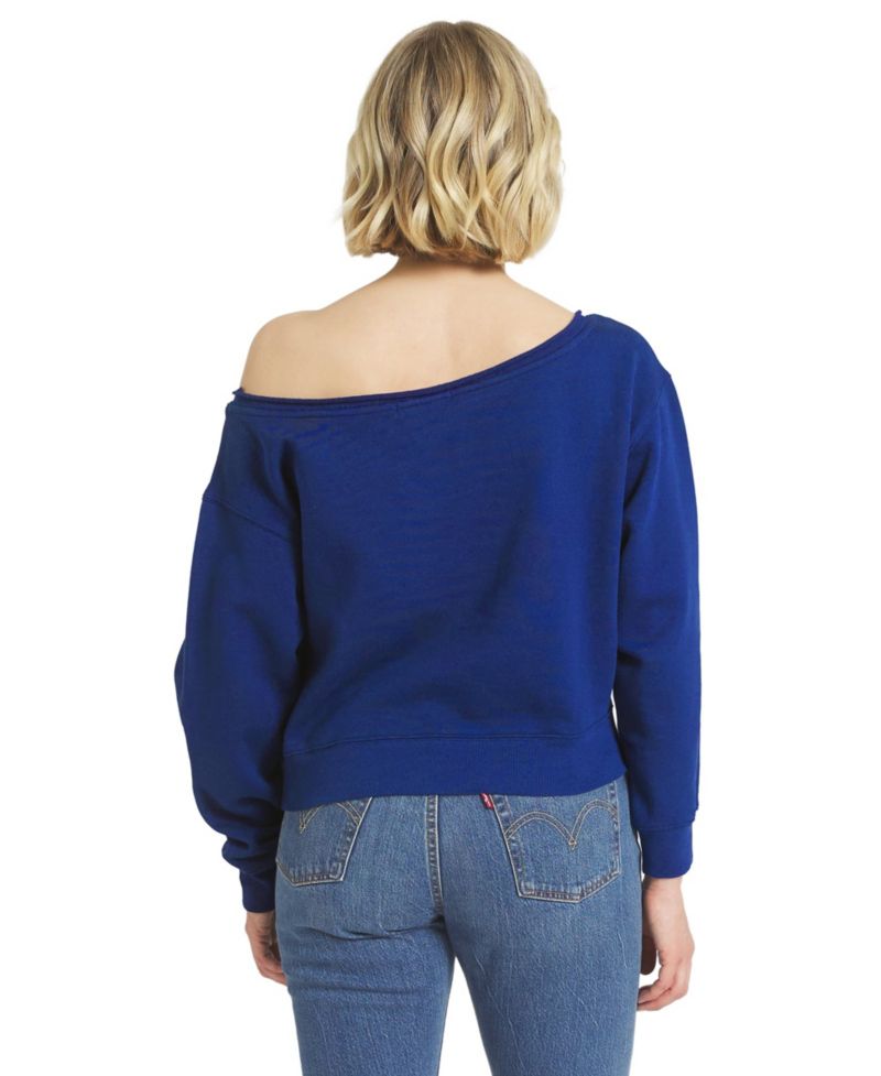 Women's Royal Buffalo Bills Off-the-Shoulder Sweatshirt