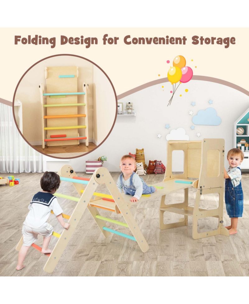 Toddler 7-in-1 Convertible Climbing Toy Set, 4-Piece Set