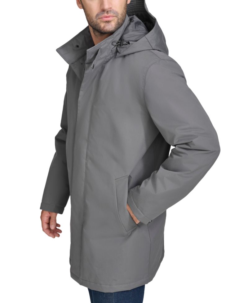 Men's Rain Coat with Removable Hood