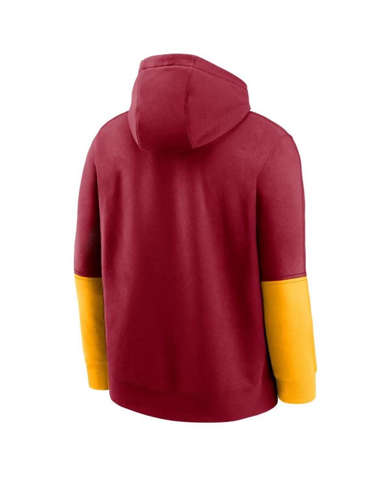 Men's Cardinal/Gold USC Trojans 2024 Sideline Club Pullover Hoodie