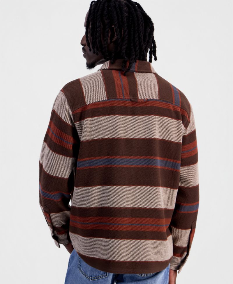 Men's Jim Blanket Stripe Long-Sleeve Overshirt