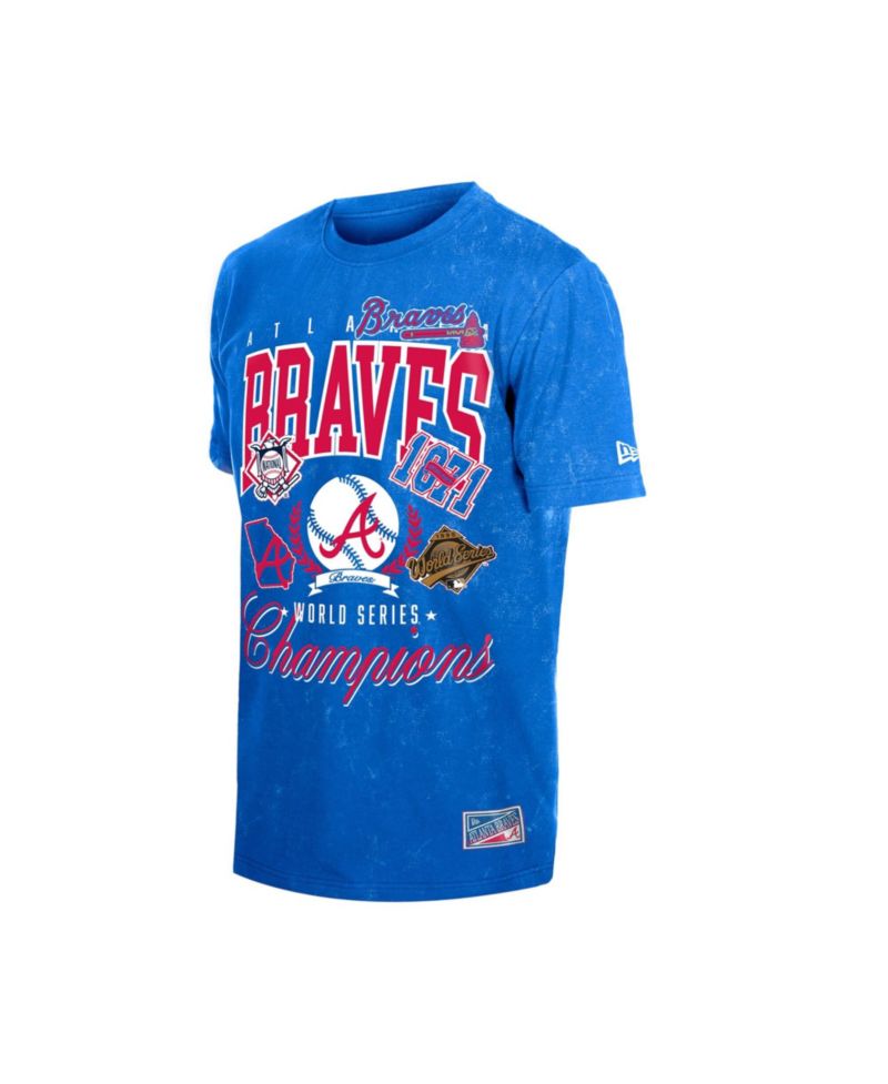Men's Royal Atlanta Braves Mineral Wash T-Shirt