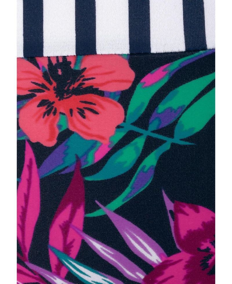 Women's Printed Contrast Classic Bikini Swim Bottom