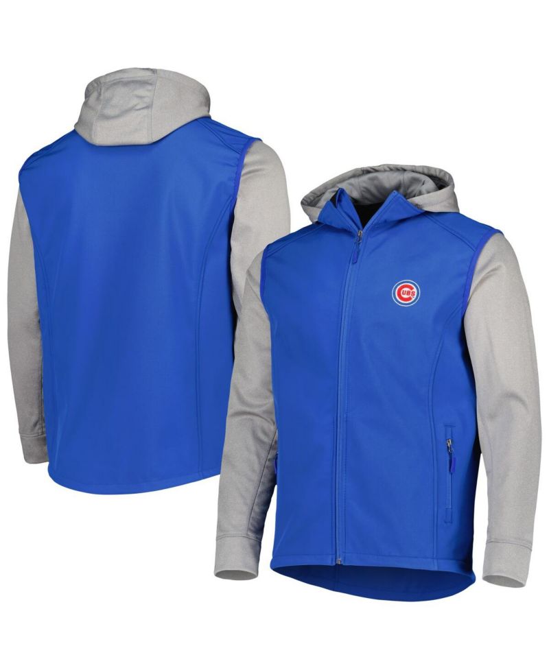 Men's Royal, Heather Gray Chicago Cubs Alpha Full-Zip Jacket