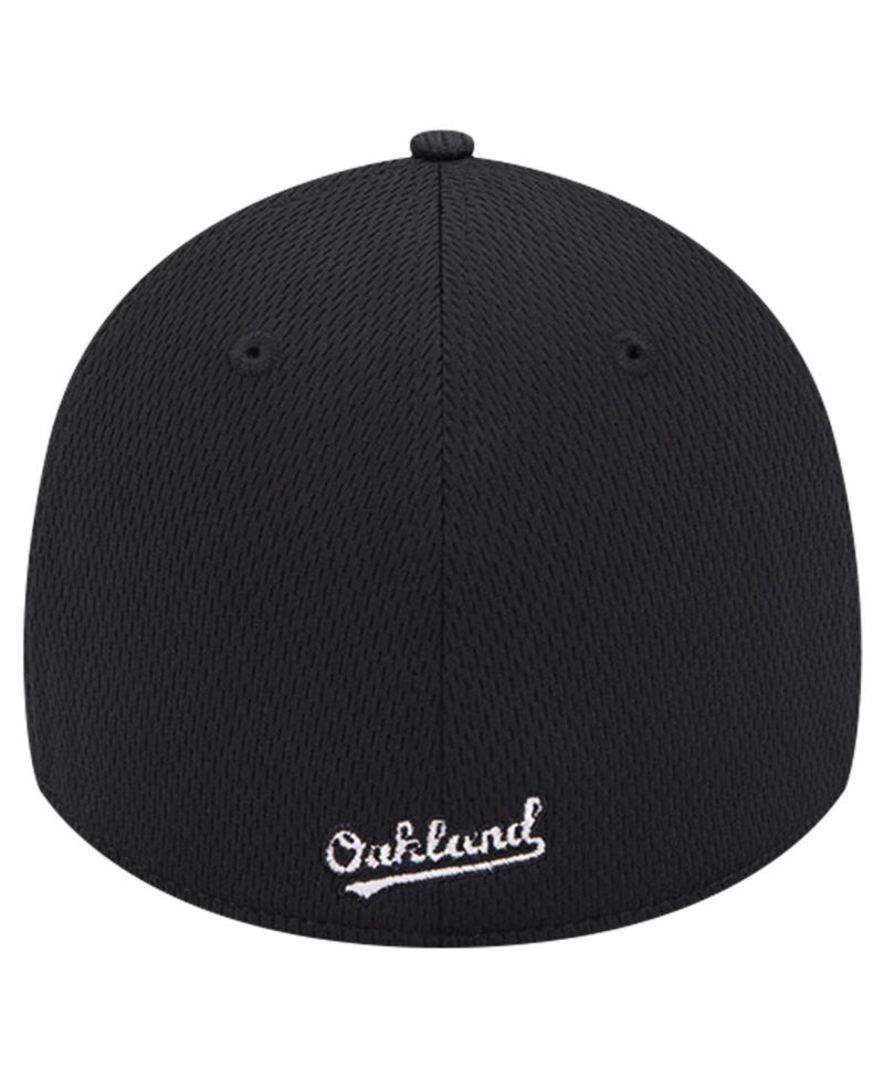 Men's Black Oakland Athletics Active Dash Mark 39THIRTY Flex Hat