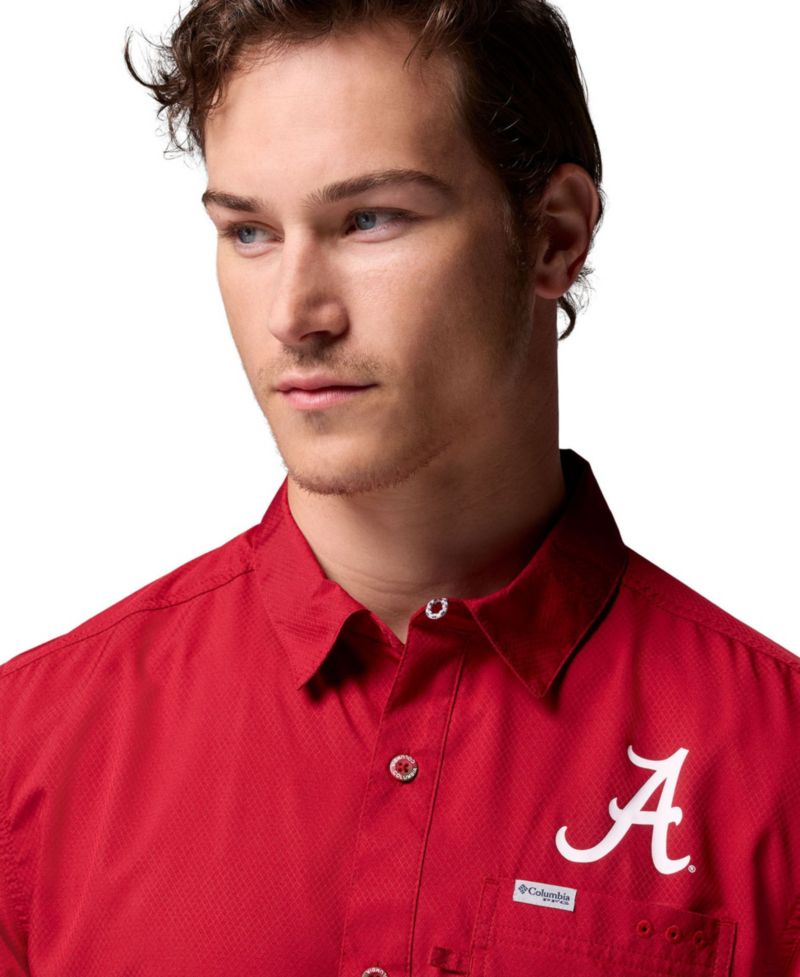 Men's Crimson Alabama Crimson Tide Slack Tide Camp Button-Up Shirt