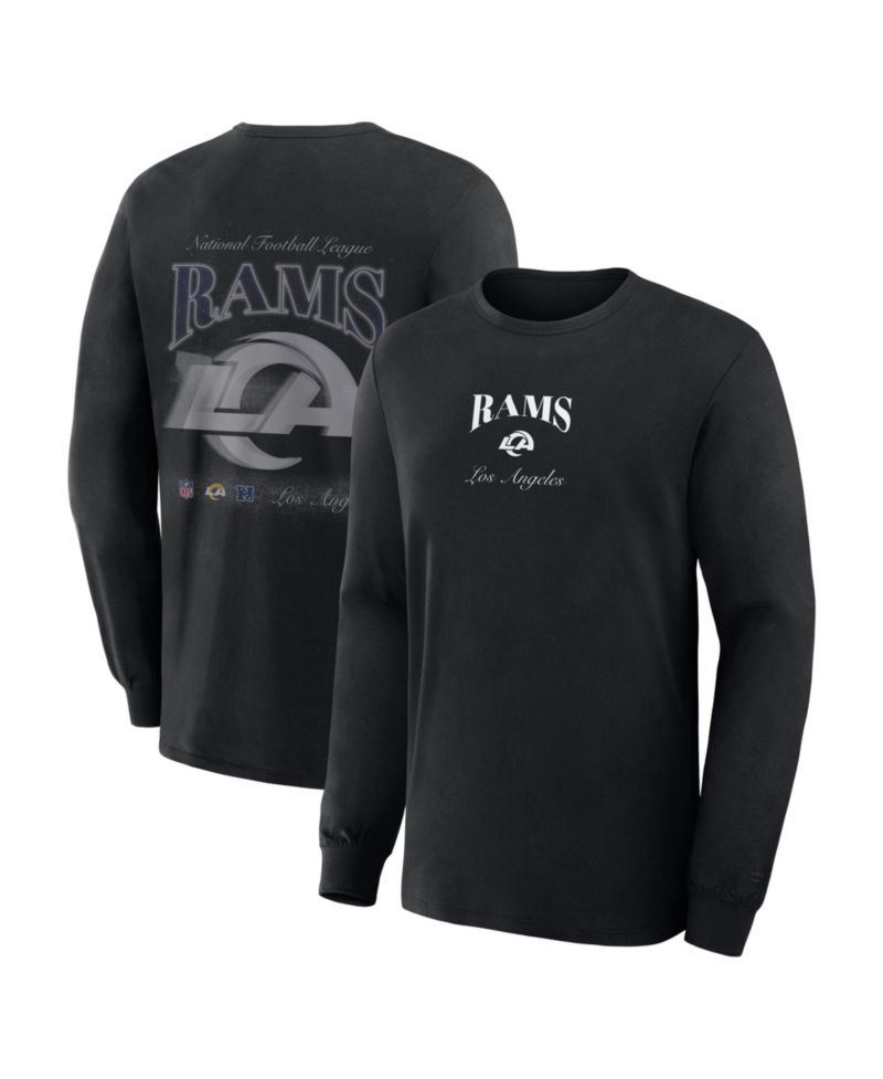 Men's Black Los Angeles Rams Midnight Falls Long Sleeve T-Shirt